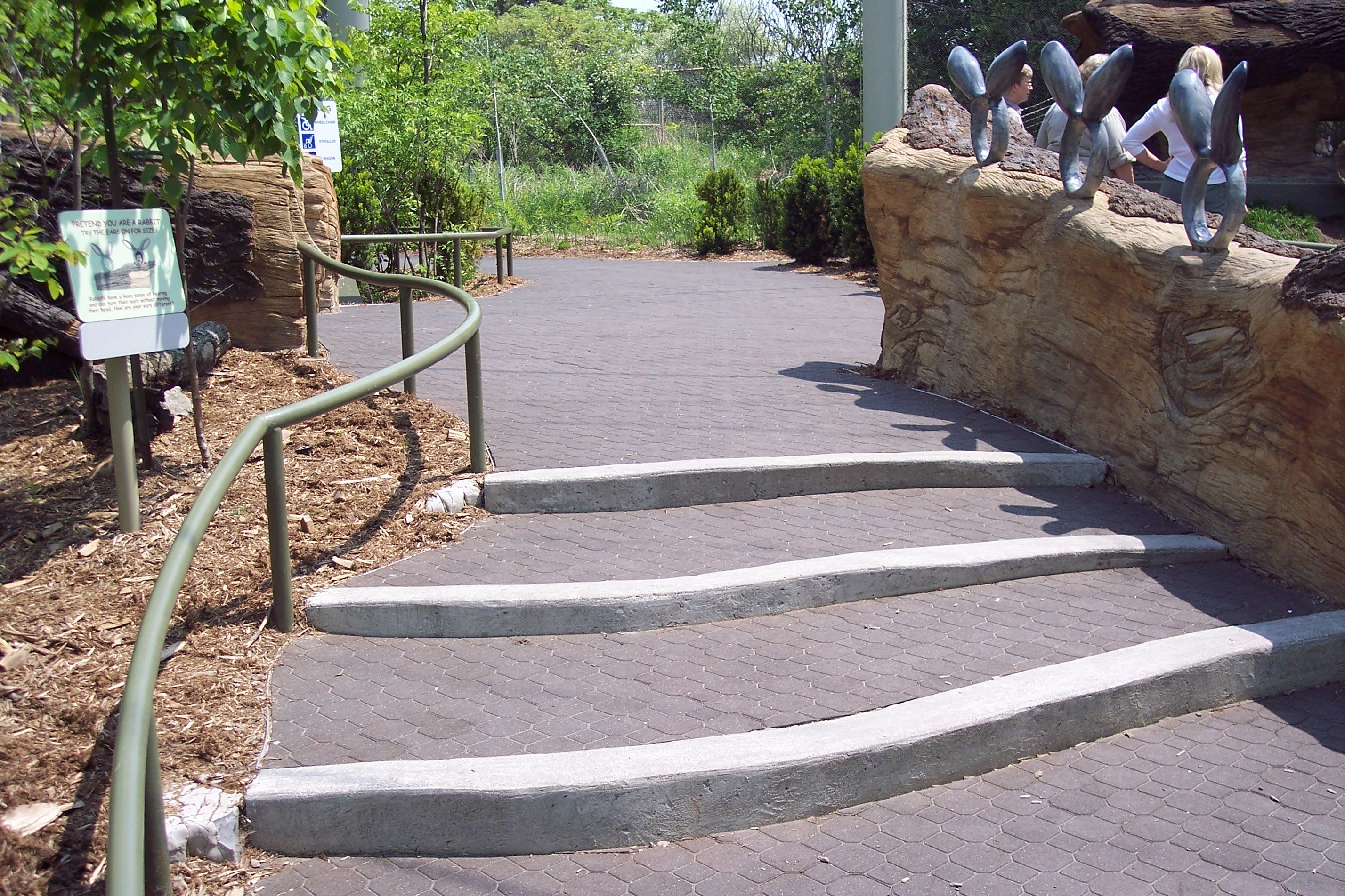 Rubber interlock pathway with steps, an ideal flooring solution in any environment