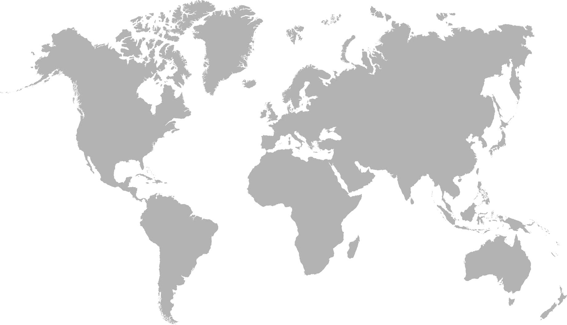 Image of the world map, without country boundaries or names